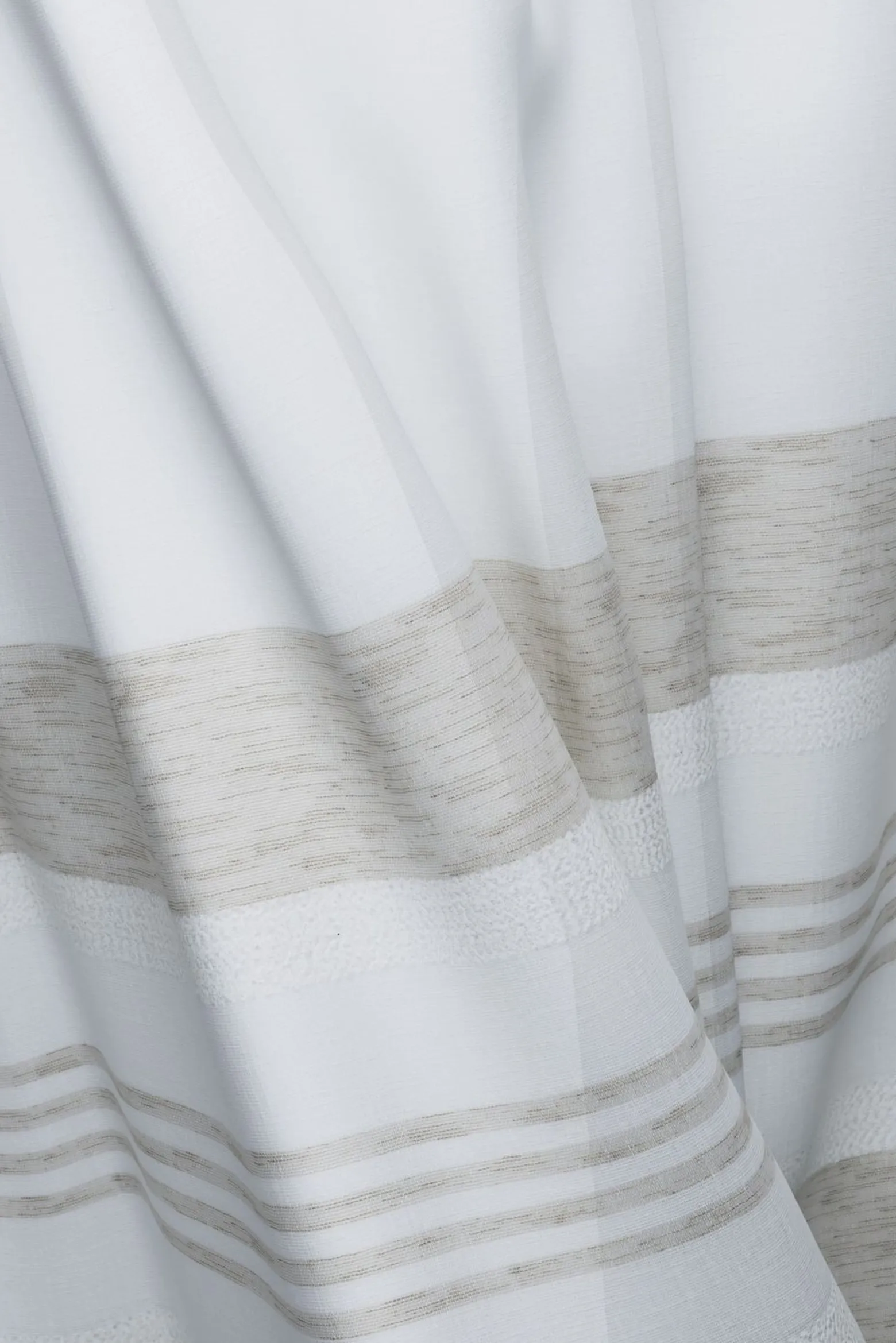 Homing Ösenschal Kaia creme-beige Streifen 8309-09
