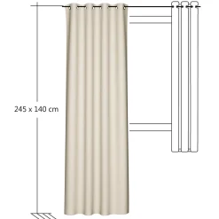 Homing Ösenschal Mia champagner Uni blickdicht 8263-22