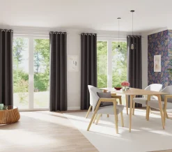 Homing Ösenschal Mia dunkelgrau Uni blickdicht 8263-53