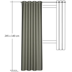 Homing Ösenschal Mia mud Uni blickdicht 8263-77