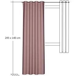 Homing Ösenschal Mia rosé Uni blickdicht 8263-60