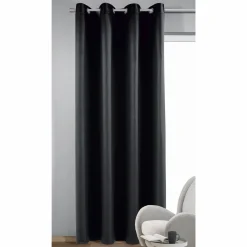 Homing Ösenschal Mia schwarz Uni blickdicht 8263-39