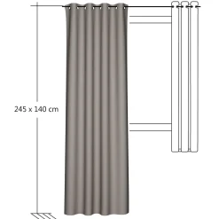 Homing Ösenschal Mia stein Uni blickdicht 8263-15