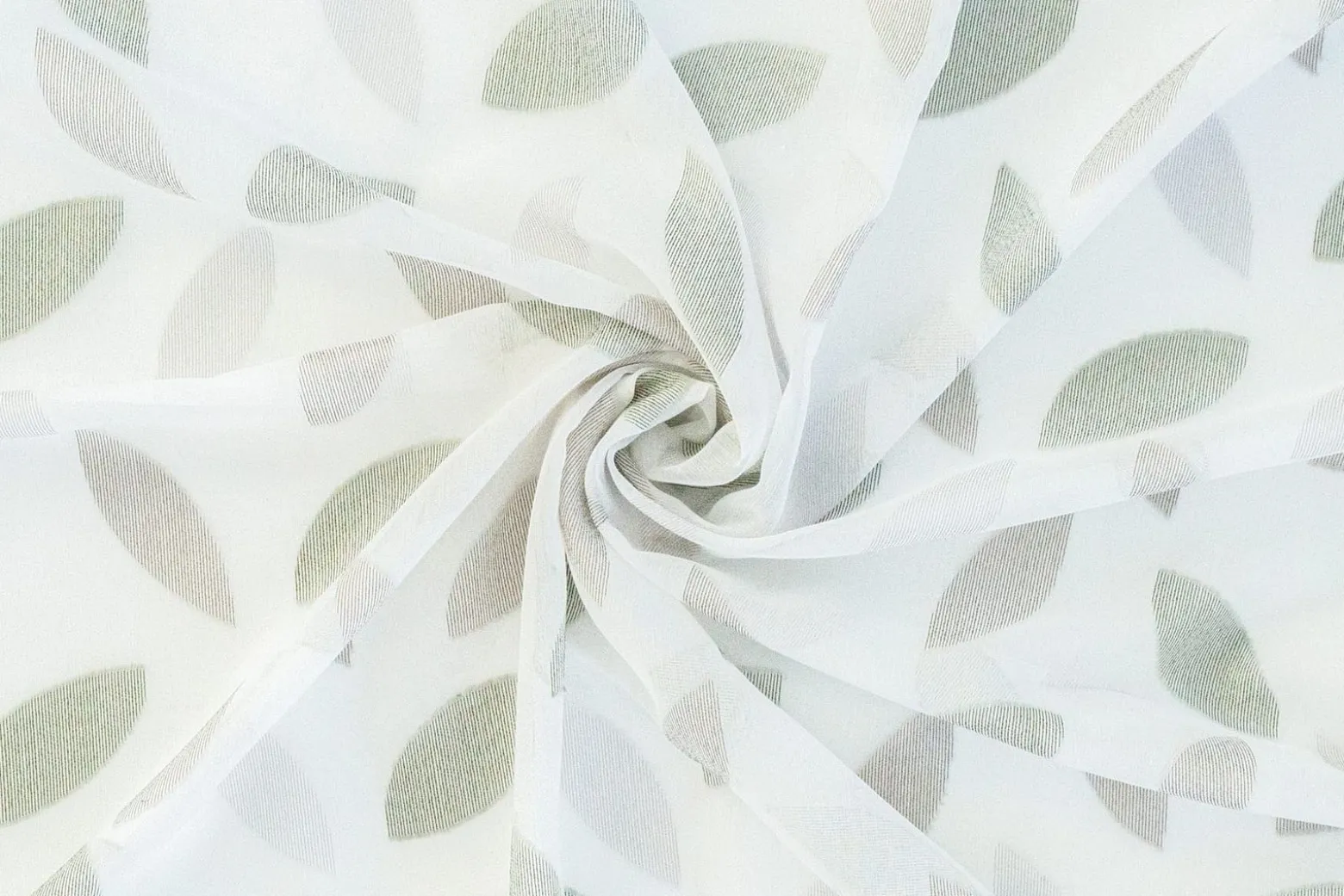 Homing Vorhang Schlaufe Keela grün-grau Floral 5083-10