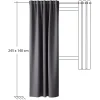Homing Vorhang verdeckte Schlaufe Kalin basalt 6774-36