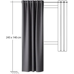 Homing Vorhang verdeckte Schlaufe Kalin basalt 6774-36