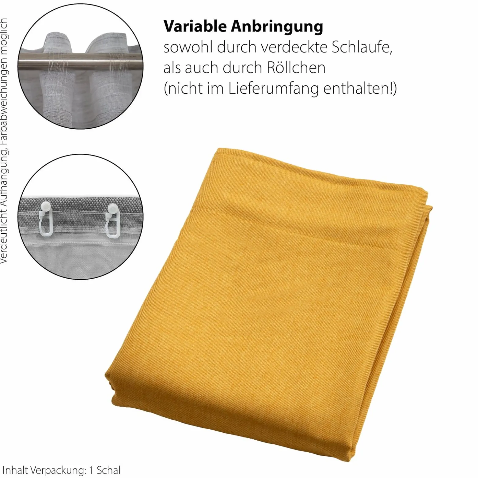 Homing Vorhang verdeckte Schlaufe Allen safran 5487-50