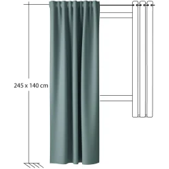Homing Vorhang verdeckte Schlaufe Kalin taubenblau 6774-50
