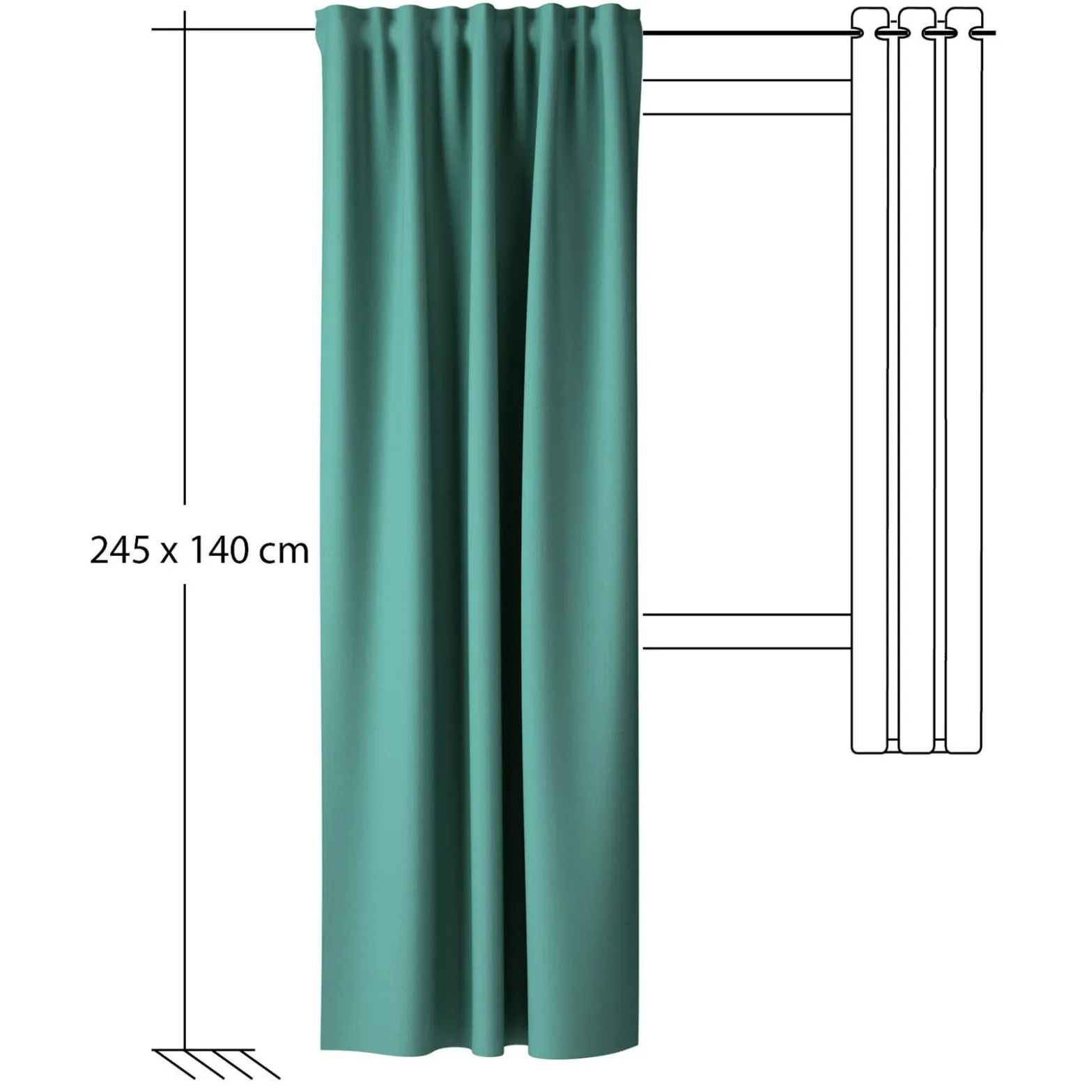 Homing Vorhang verdeckte Schlaufe Galdin salbei 5954-95