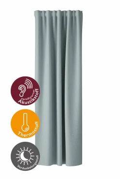 Homing Vorhang verdeckte Schlaufe Nox blau 6786-48