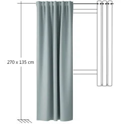 Homing Vorhang verdeckte Schlaufe Nox blau 6786-48