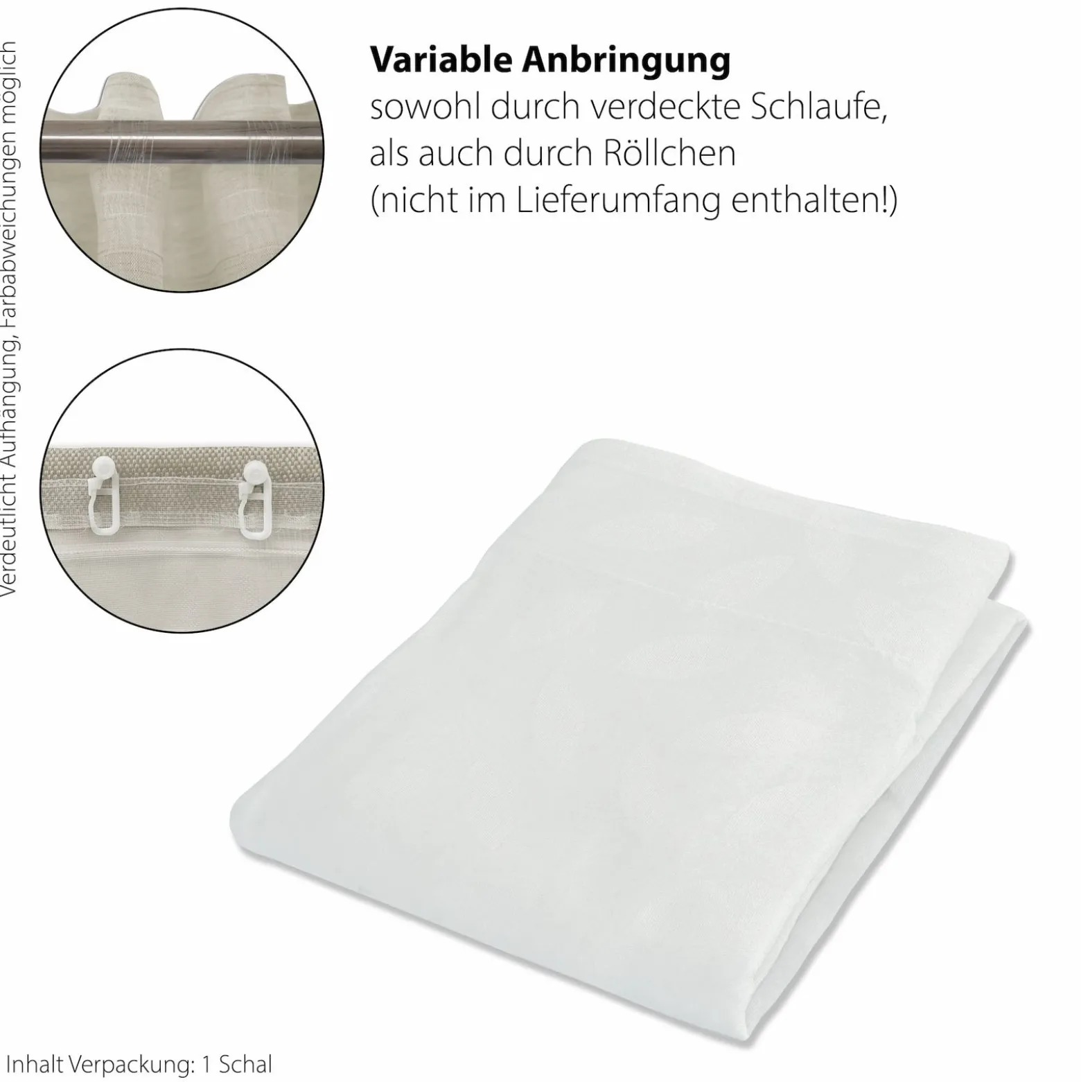 Homing Vorhang verdeckte Schlaufe Keela weiß Floral 5083-03