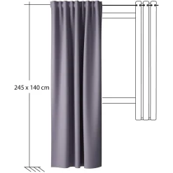 Homing Vorhang verdeckte Schlaufe Galdin basalt 5954-71