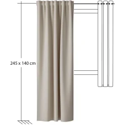 Homing Vorhang verdeckte Schlaufe Kalin natur 6774-12