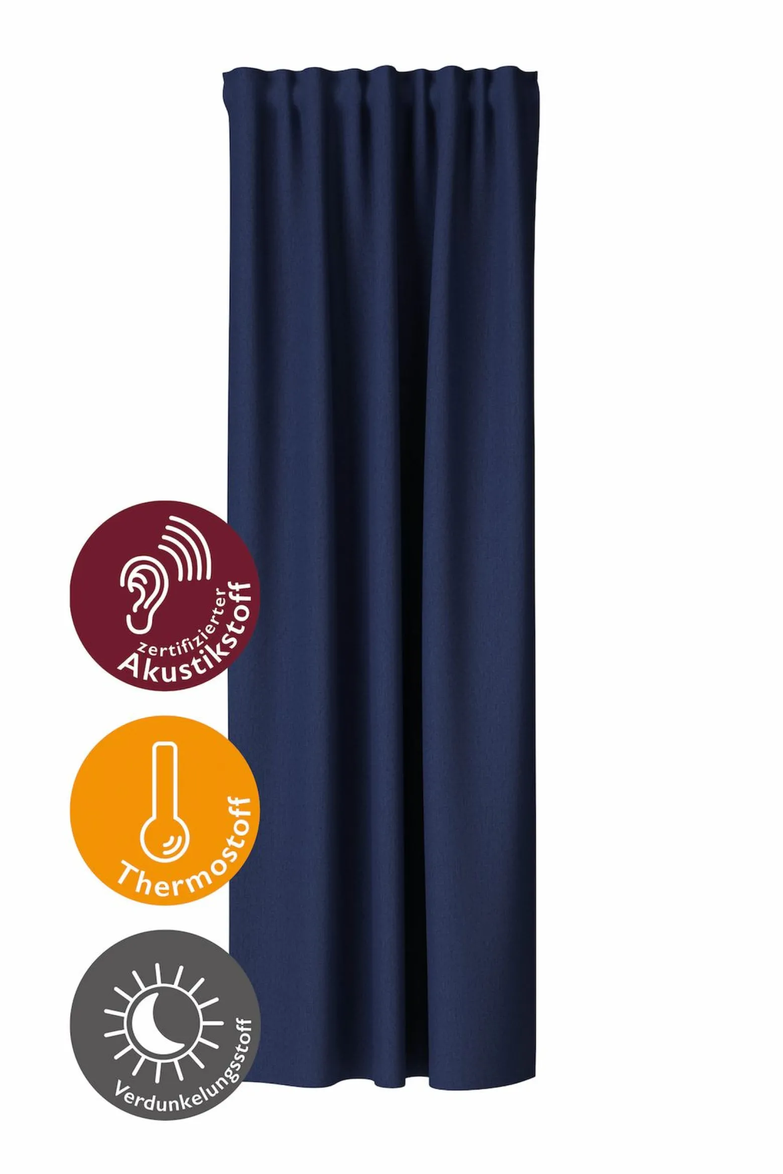 Homing Vorhang verdeckte Schlaufe Galdin blau 5954-02