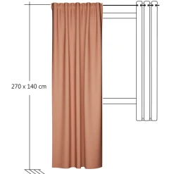 Homing Vorhang verdeckte Schlaufe Kalin apricot 6774-74