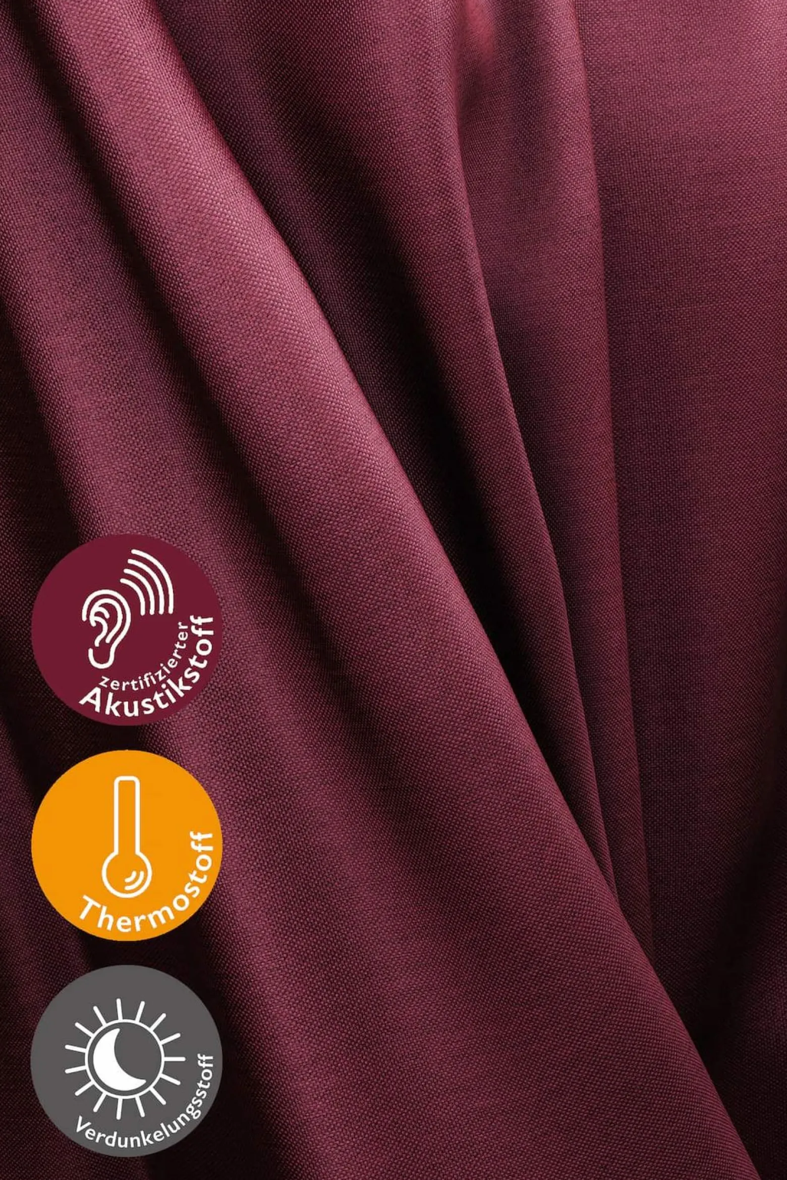 Homing Vorhang verdeckte Schlaufe Galdin bordeaux 5951-81
