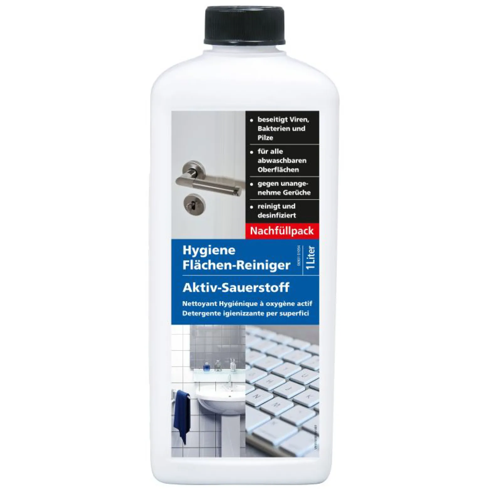 Hygiene Flächen-Reiniger Aktiv Sauerstoff Corona SARS 1 L