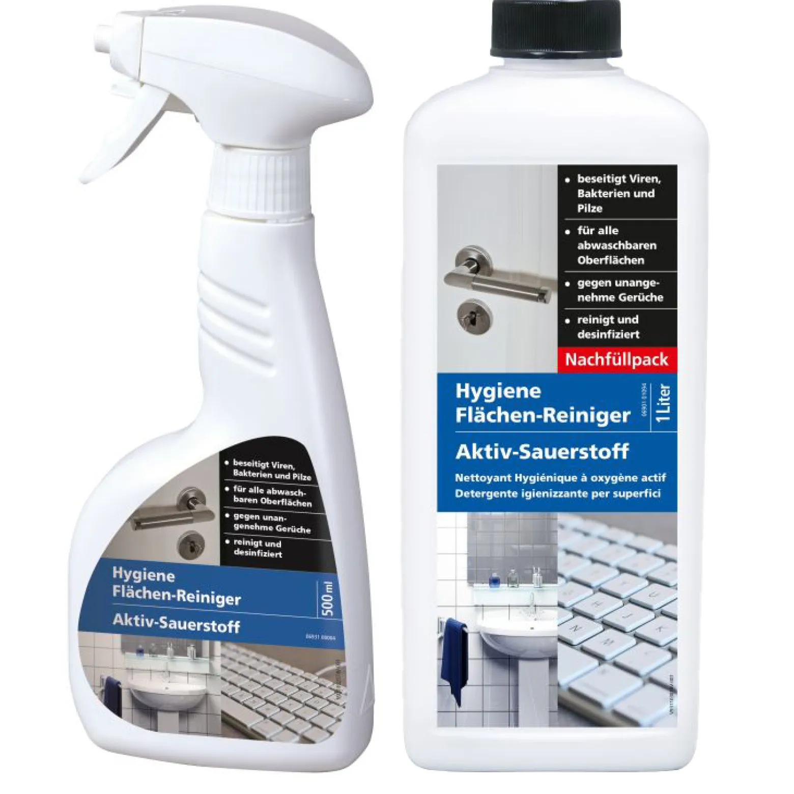 Hygiene Flächenreiniger Paket Viren SARS 500ml
