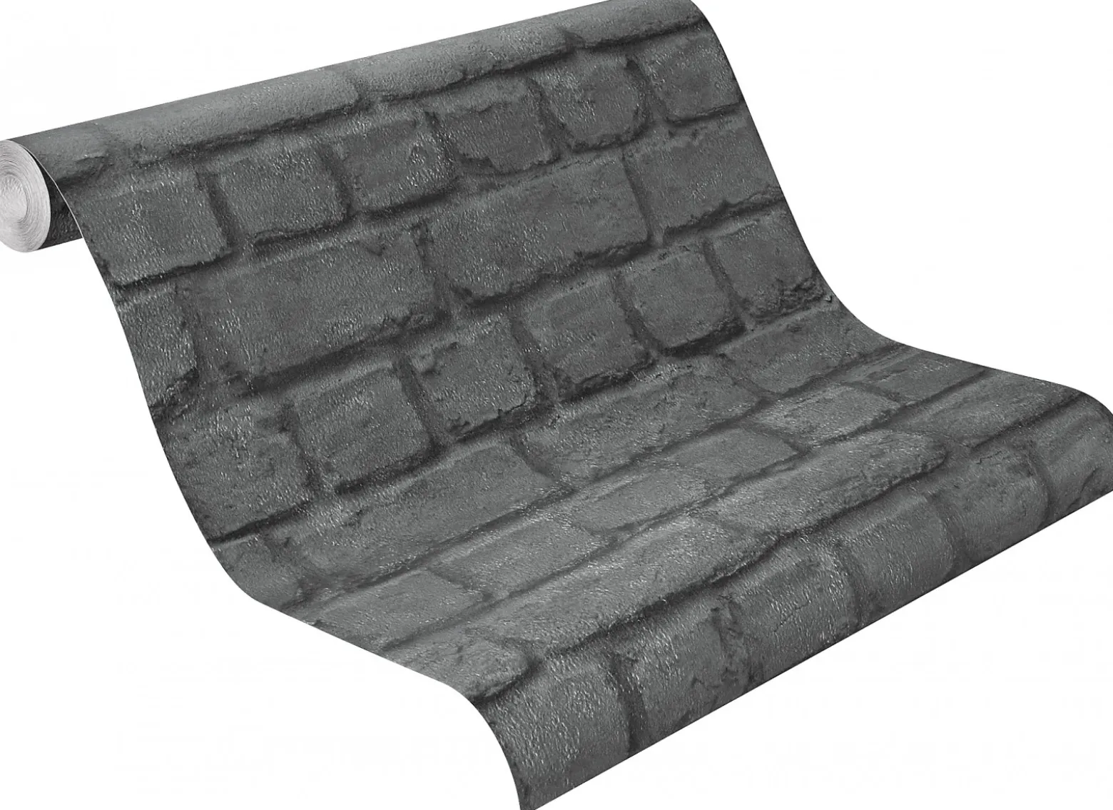 Jugendtapete Steinmauer Ziegel schwarz Rasch 226744
