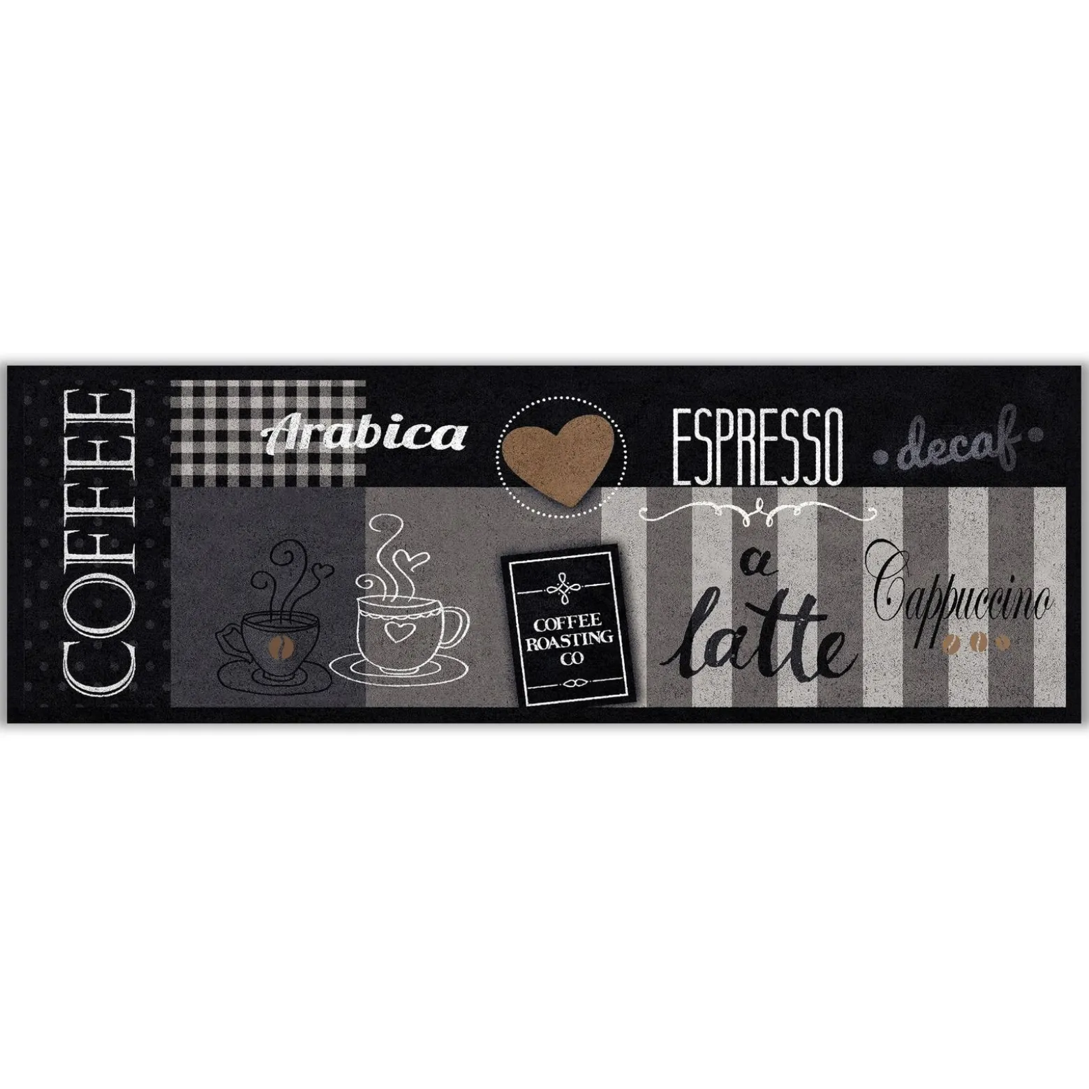 Küchenläufer waschbar Kücheneppich Kaffee Motiv