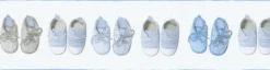 Kinder Bordüre Kinder Schuhe weiß hellblau 35864-2
