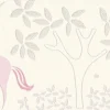 Kinderborte Einhörner Floral weiß rosa Glitzer 36990-1