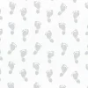 Kindertapete Baby Fußabdruck weiß silber Glanz 35863-1