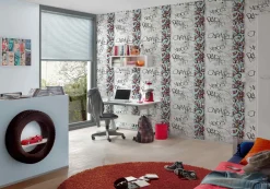 Kindertapete Graffiti Beton grau blau 36986-1