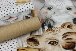Kindertapete Tiere Zoo Braun Grau 252521 Rasch Vlies