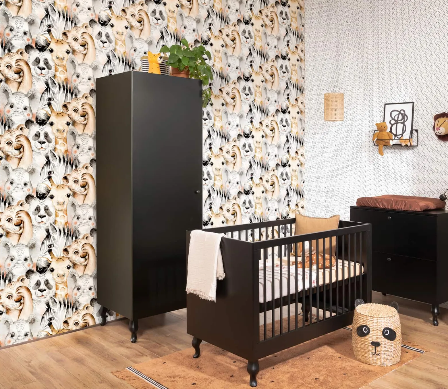 Kindertapete Tiere Zoo Braun Grau 252521 Rasch Vlies