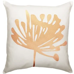 Kissenhülle Home vision 50x50 cm floral weiß apricot