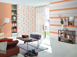 Kissenhülle Home vision 50x50 cm floral weiß apricot