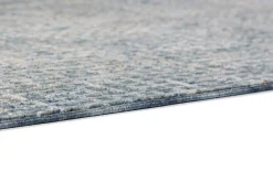 Kurzflor Teppich Gitter blau beige Astra Sarezzo