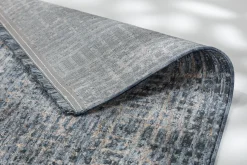 Kurzflor Teppich Gitter blau beige Astra Sarezzo