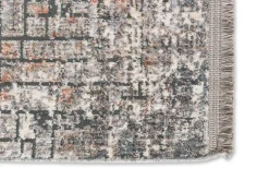 Kurzflor Teppich Grafisch Gitter grau braun Astra Sarezzo