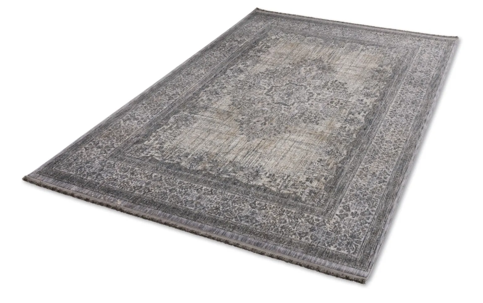 Kurzflor Teppich Orientalisch blau beige Astra Sarezzo