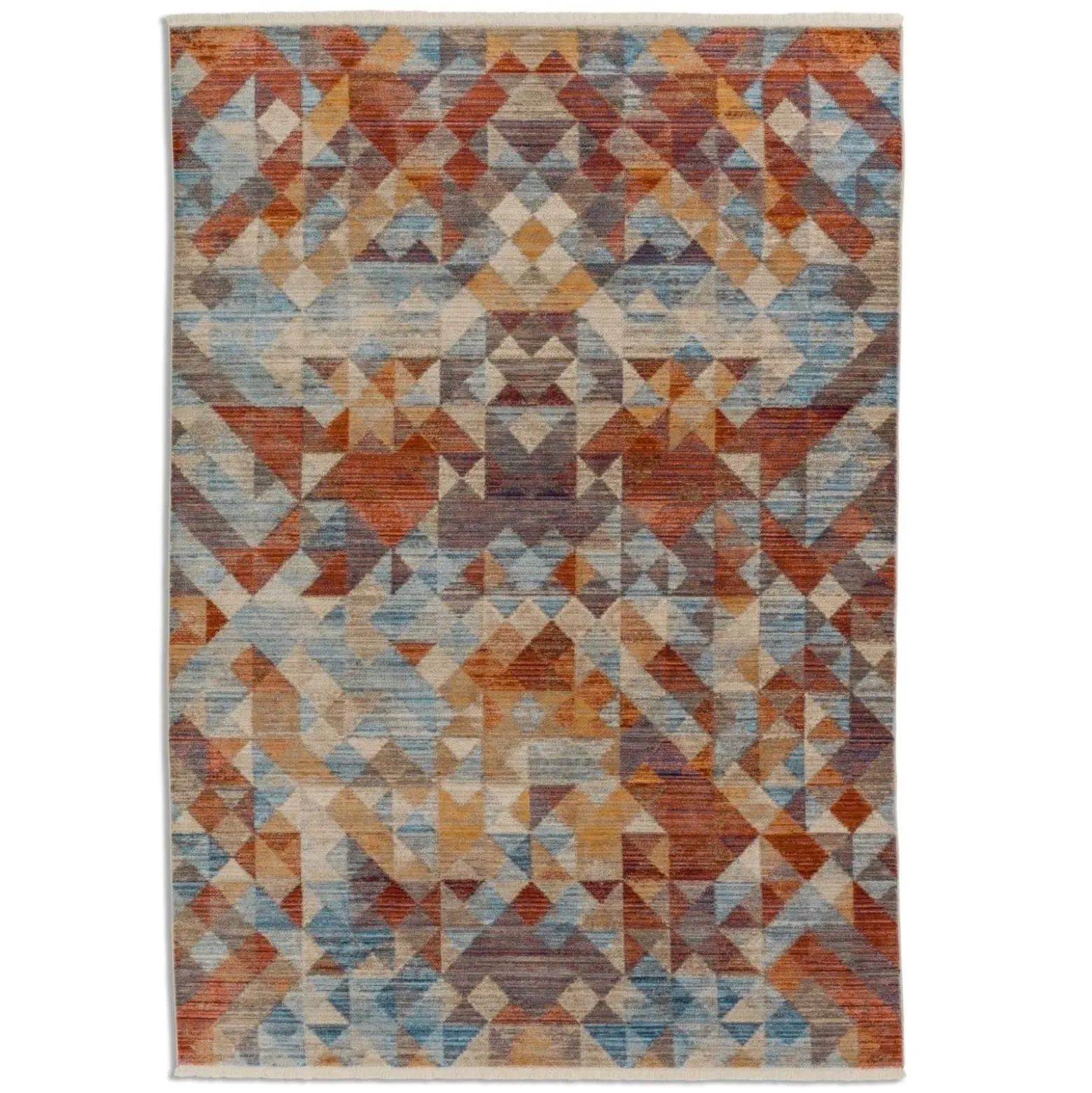Kurzflor Teppich Schöner Wohnen Dreiecke rot blau Mystik