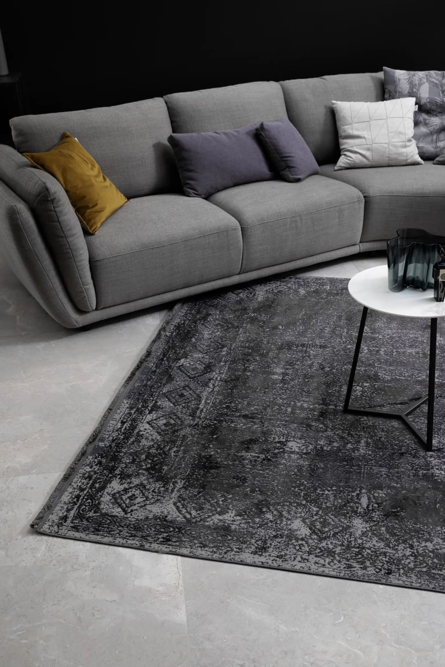 Kurzflor Teppich Schöner Wohnen Oriental anthrazit Velvet