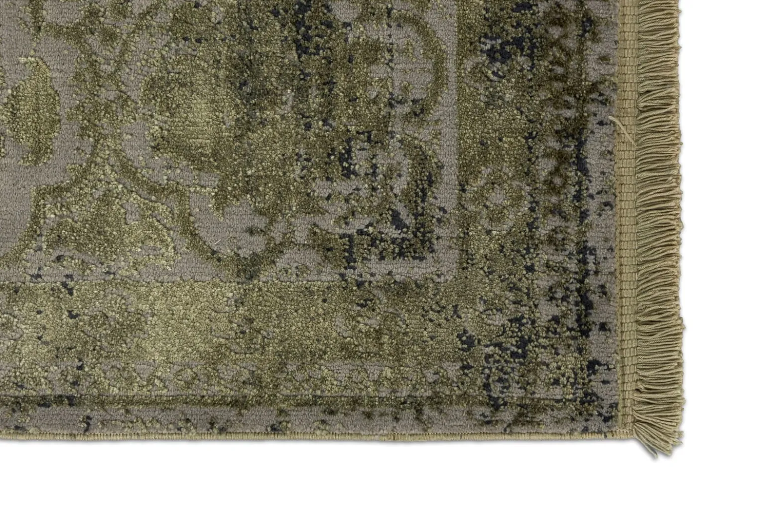 Kurzflor Teppich Schöner Wohnen Oriental grün creme Velvet