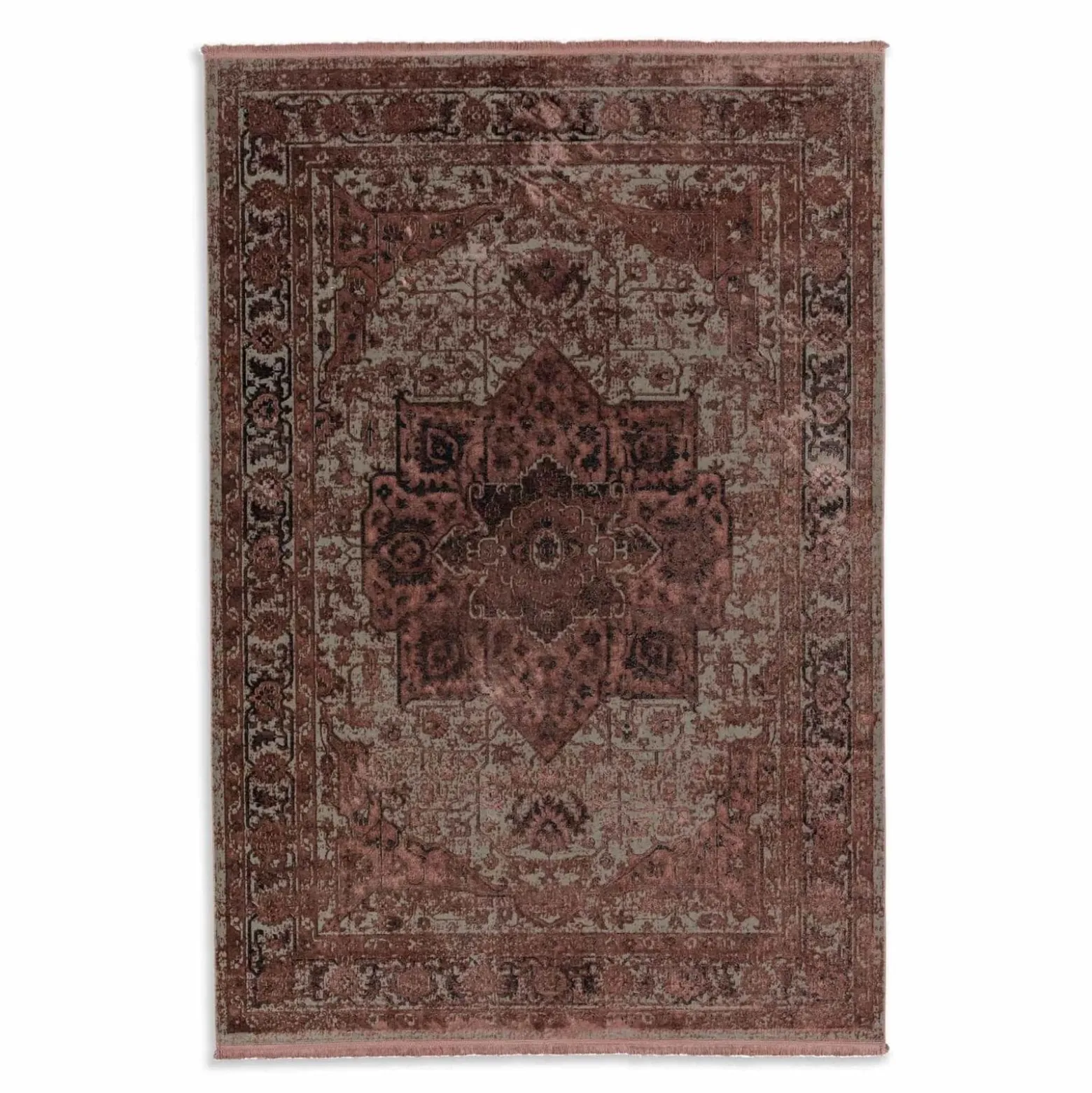 Kurzflor Teppich Schöner Wohnen Oriental rot rosa Velvet