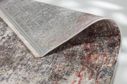 Kurzflor Teppich Shabby Vintage grau beige Astra Sarezzo