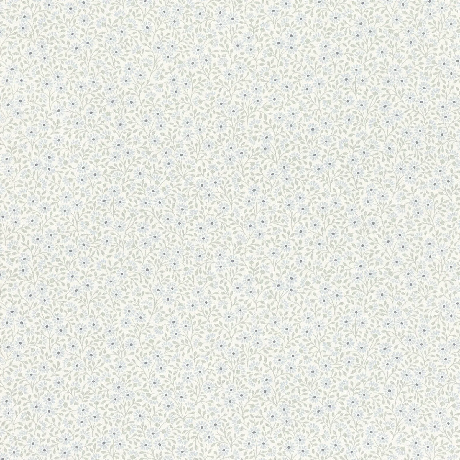 Landhaus Tapete Blümchen blau 253146 Rasch Vlies