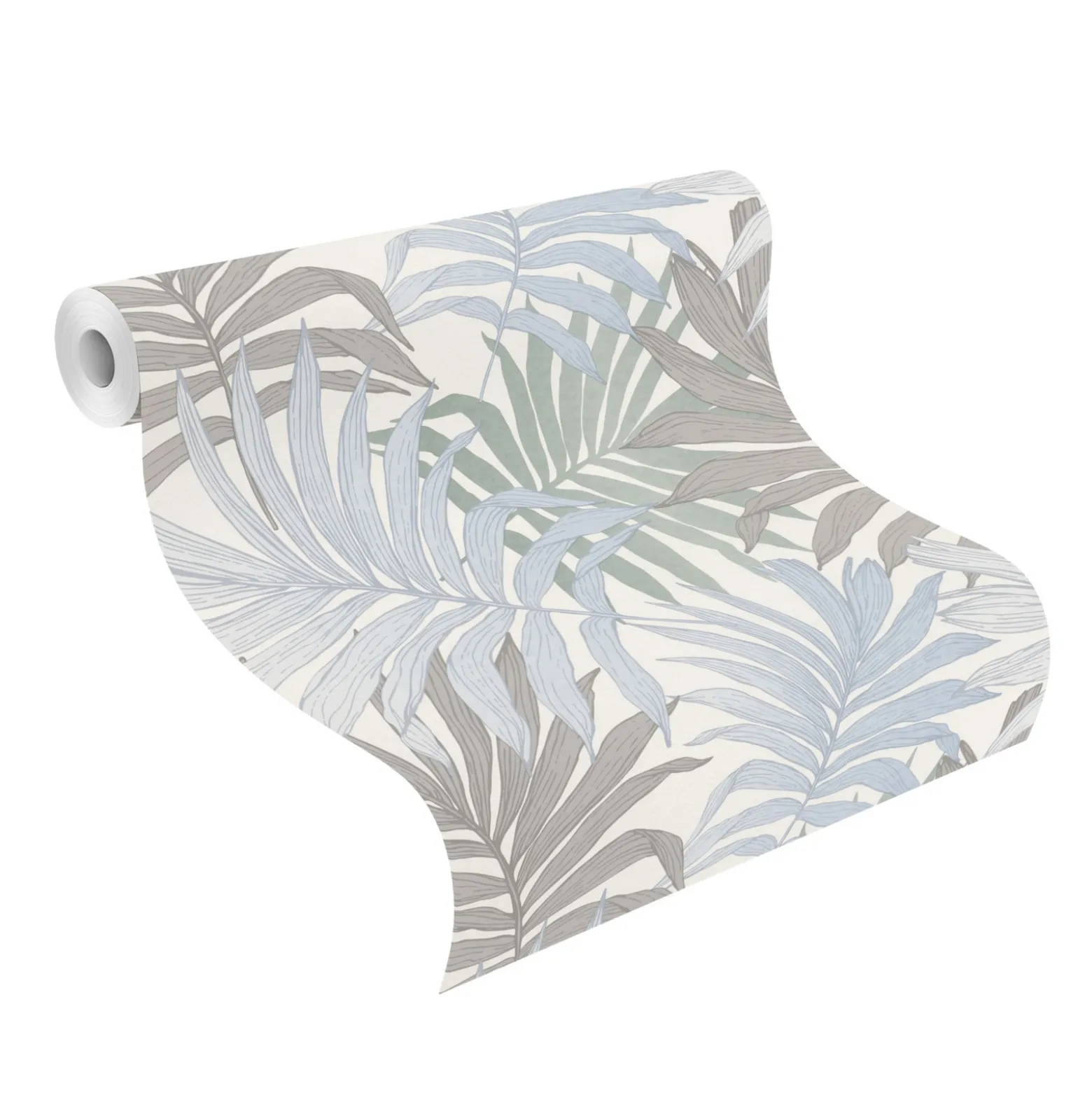 Landhaus Tapete Palmen Blau 252644 Rasch Vlies