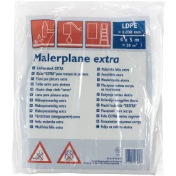 Malerplane Abdeckfolie Bauplane 4x5m 20m² | 30my