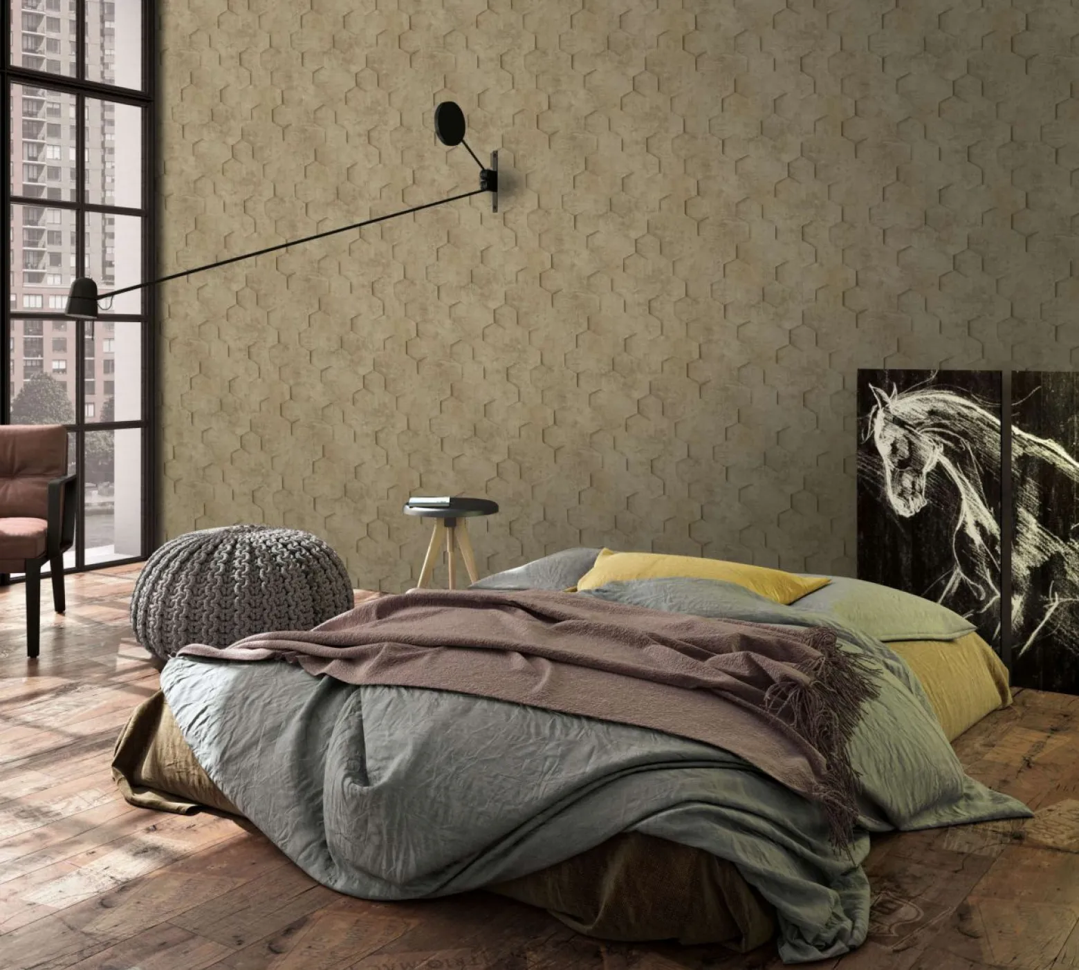 Marburg Vliestapete 34163 Geometrisch Beige Braun