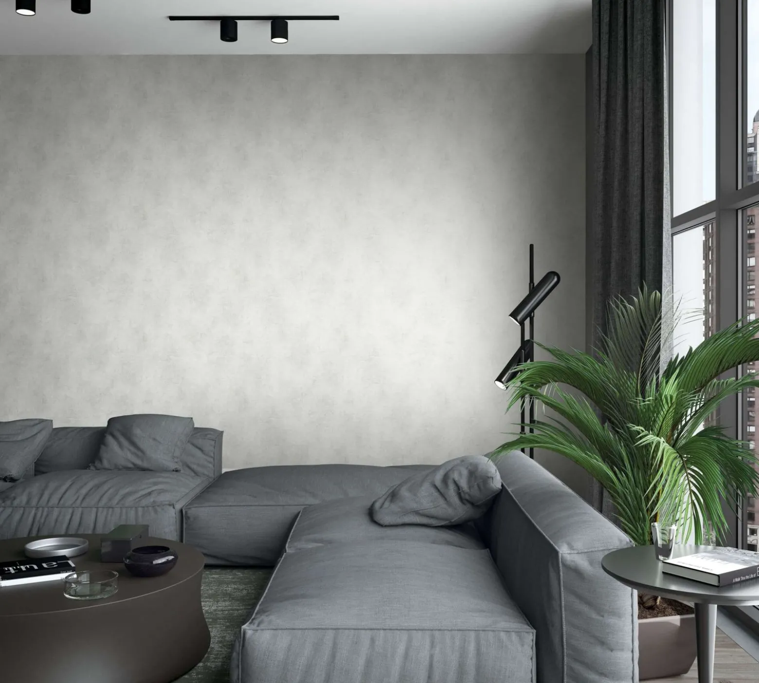 Marburg Vliestapete 34192 Uni Struktur Beige Grau