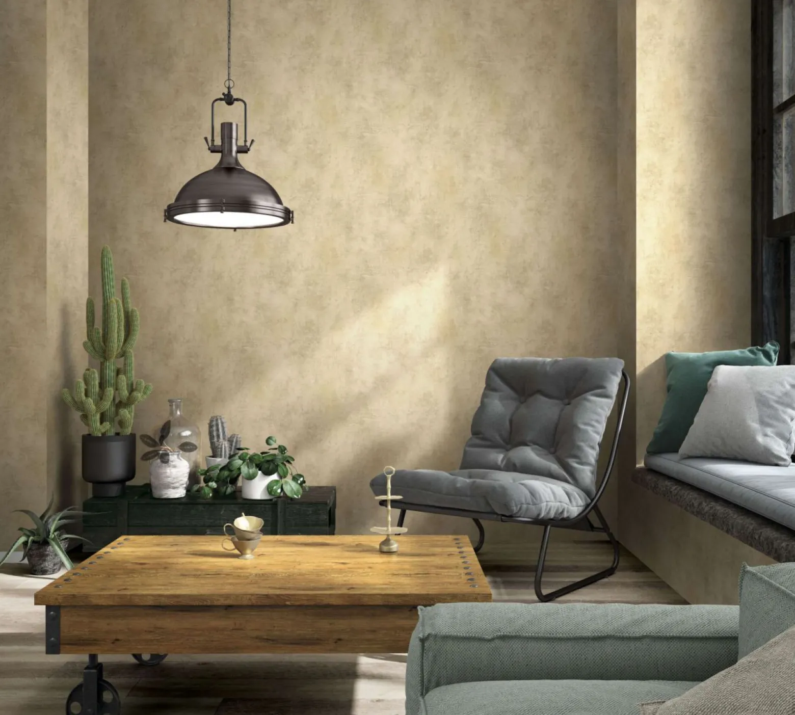 Marburg Vliestapete 34190 Uni Struktur Beige Braun