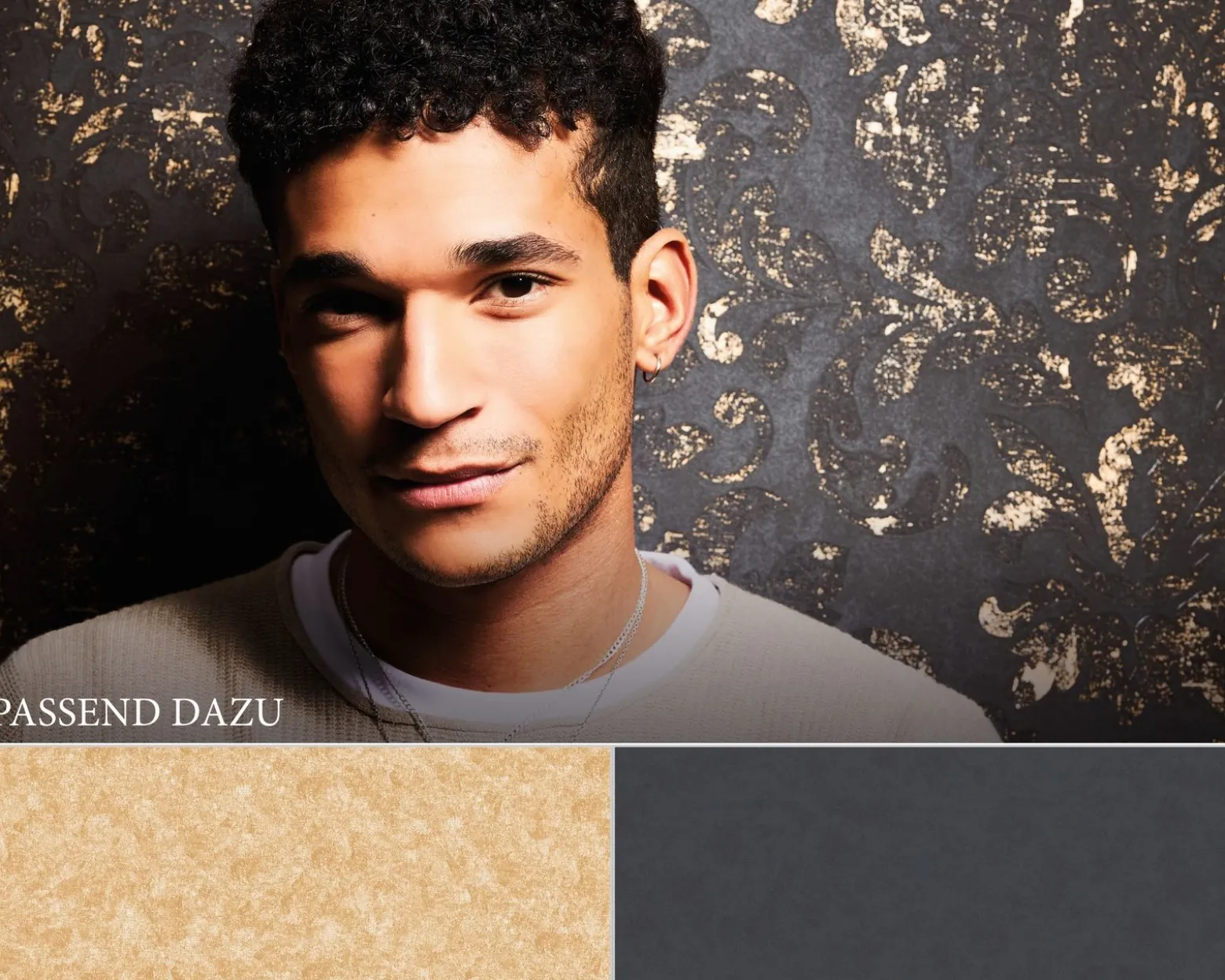Neue Bude Vliestapete Barock schwarz gold 37413-2
