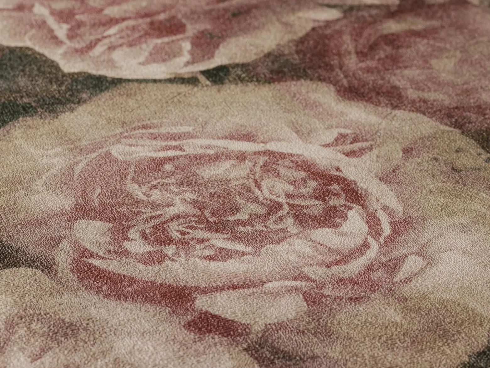 Neue Bude Vliestapete Blumen braun rosa grün 37402-2